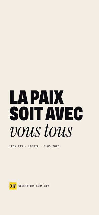 Fond d’écran « La paix soit avec vous tous »